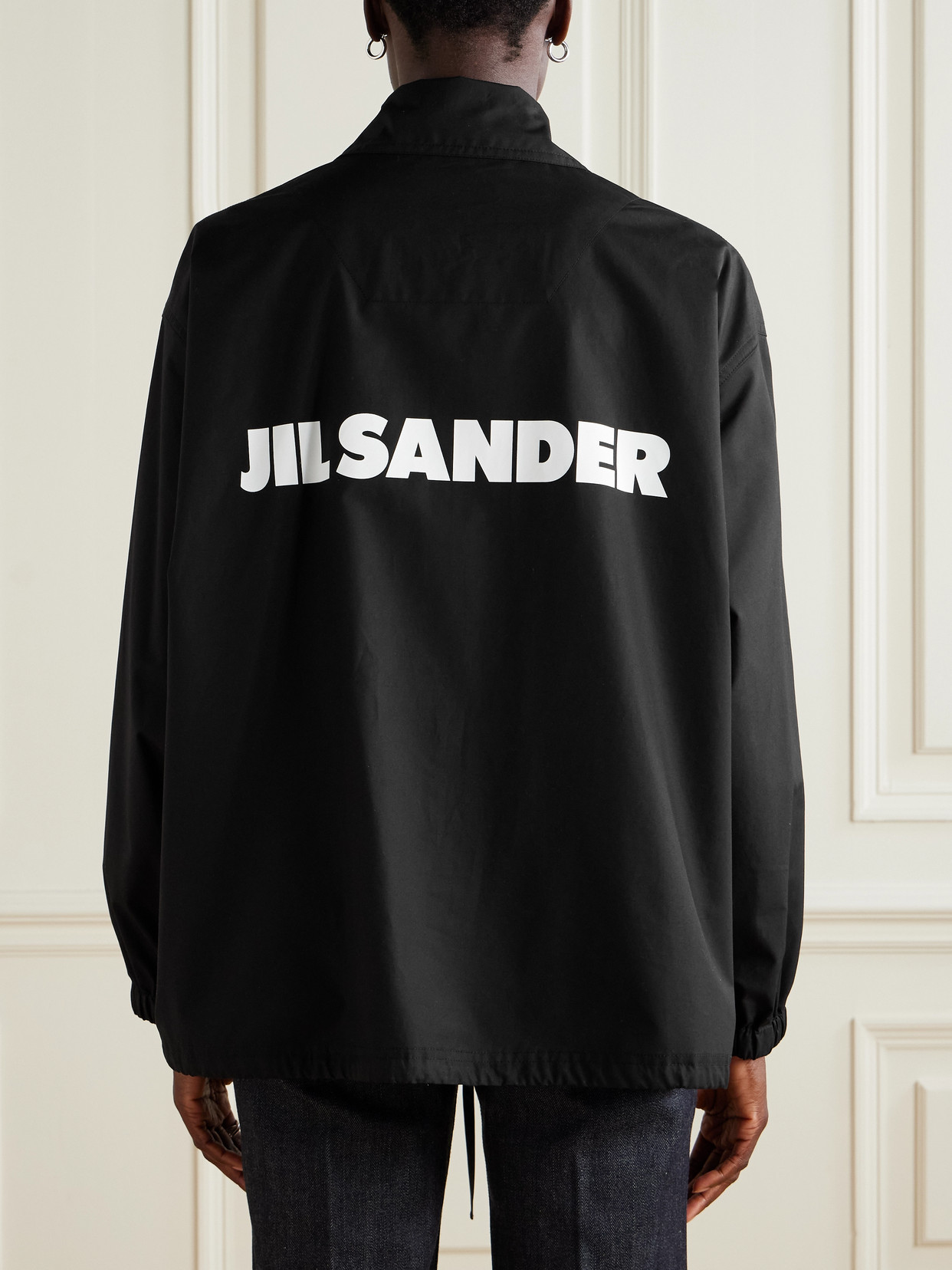 Jil Sander Giubbino In Cotone Nero Donna In Black