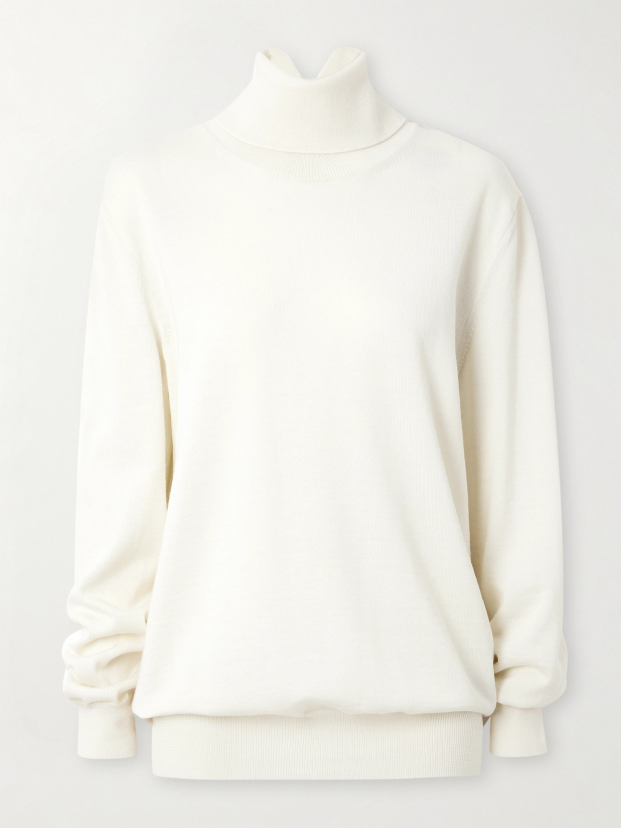 Jil Sander Wool Turtleneck Sweater In Neutral