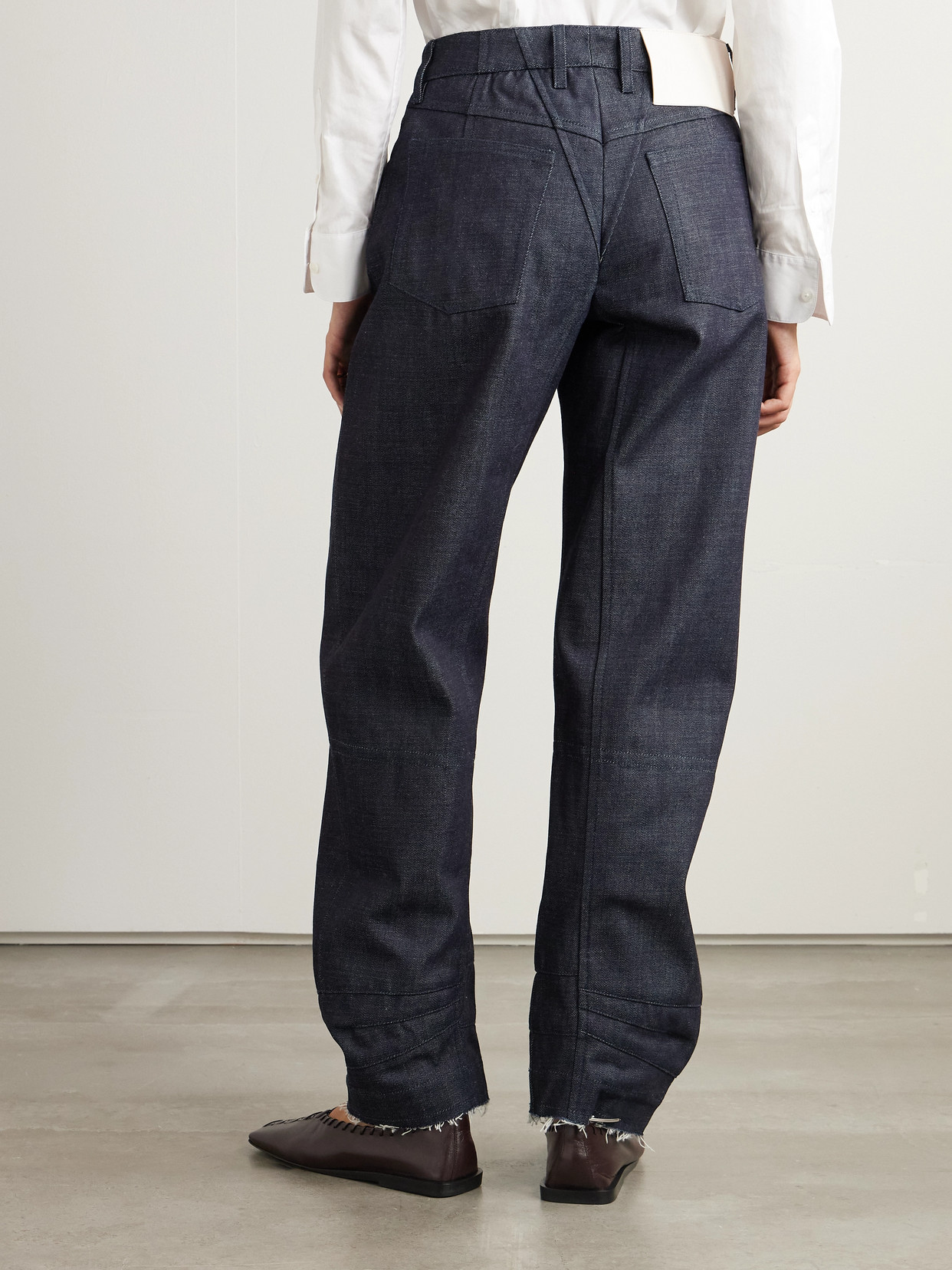 Mid-Rise Barrel-Leg Jeans