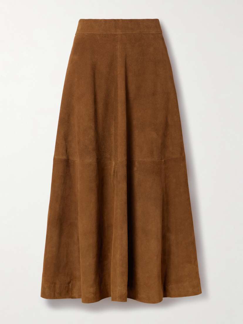 RÓHE Suede Midi Skirt