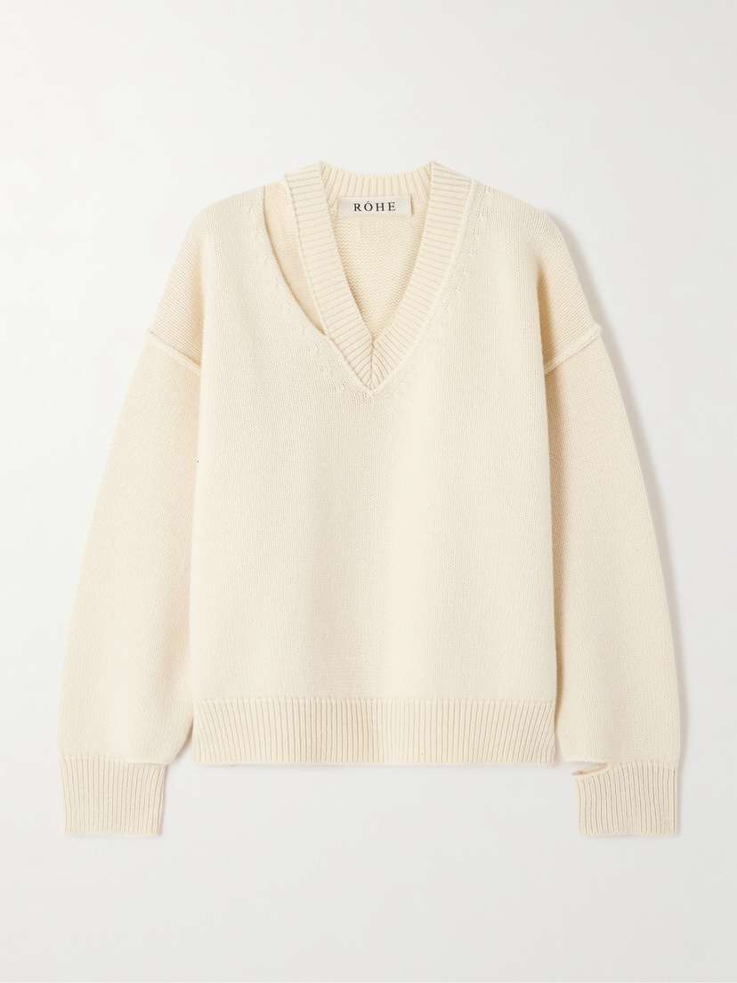 RÓHE Cutout Wool And Cashmere-blend Sweater