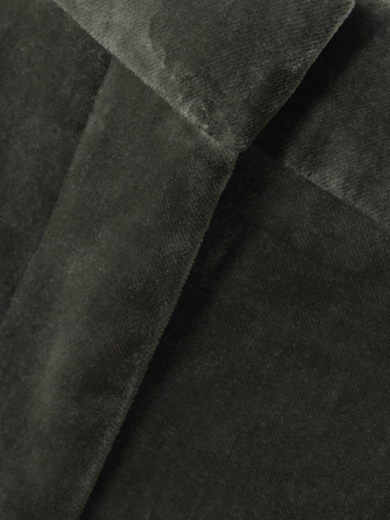 Tom Ford Cotton-blend Velvet Straight-leg Pants In Green
