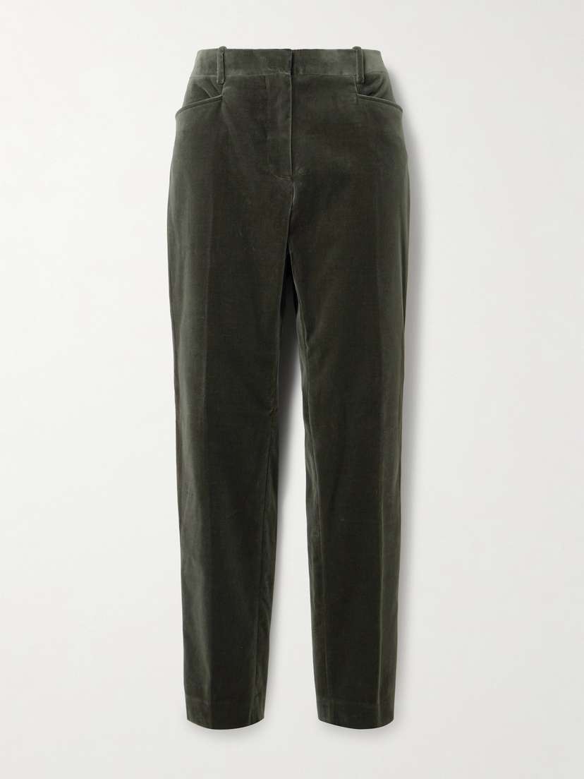 Tom Ford Cotton-blend Velvet Straight-leg Pants