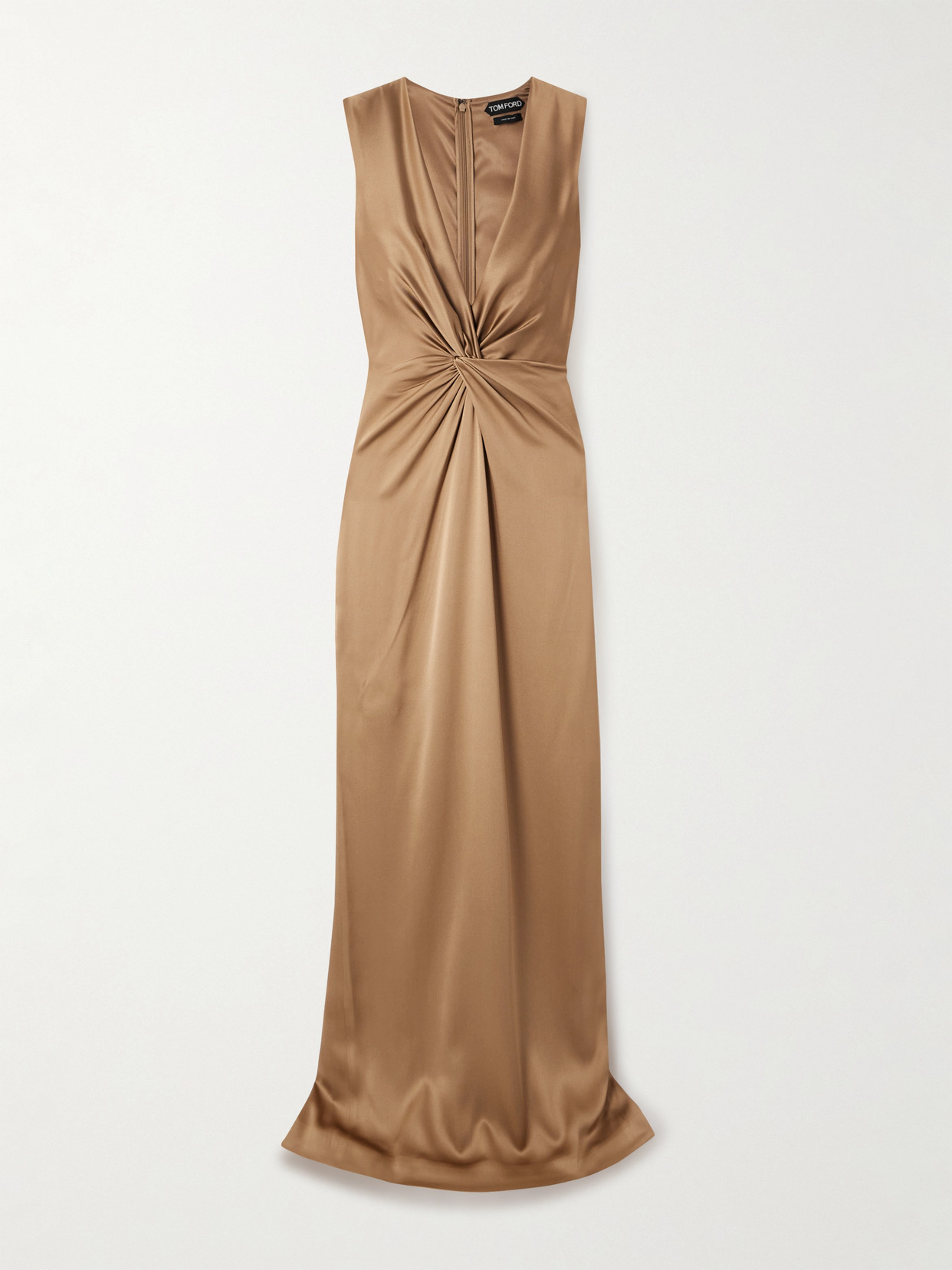 Tom Ford Silk Evening Dress In Brown