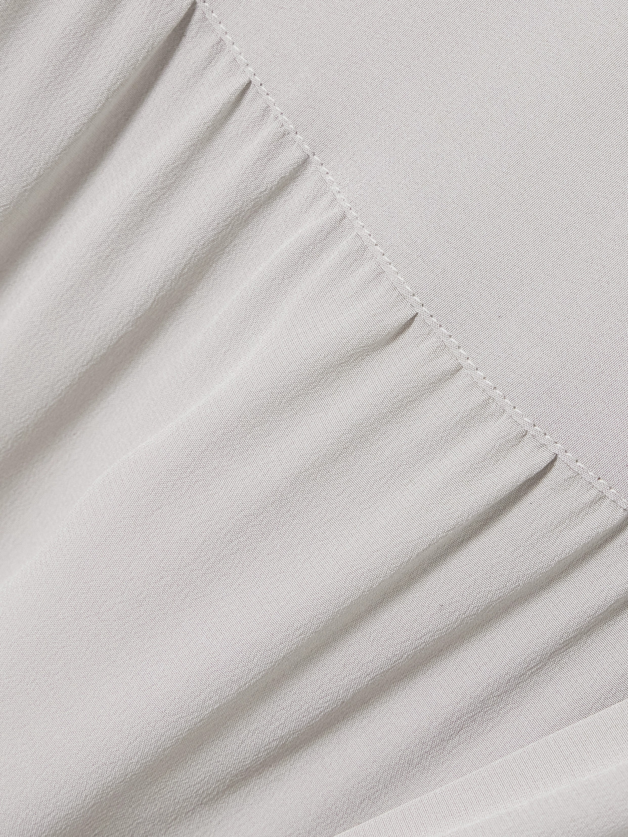 Tom Ford Tie-neck Silk Crepe De Chine Blouse In Silver