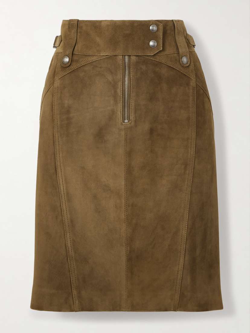 Tom Ford Belted Suede Skirt