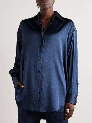 Tom Ford Oversized stretch-silk satin shirt
