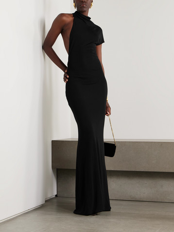 Tom Ford One-sleeve jersey gown
