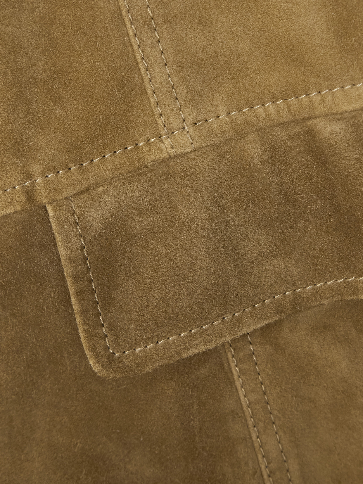 Tom Ford Belted Double-breasted Suede Jacket In Brown