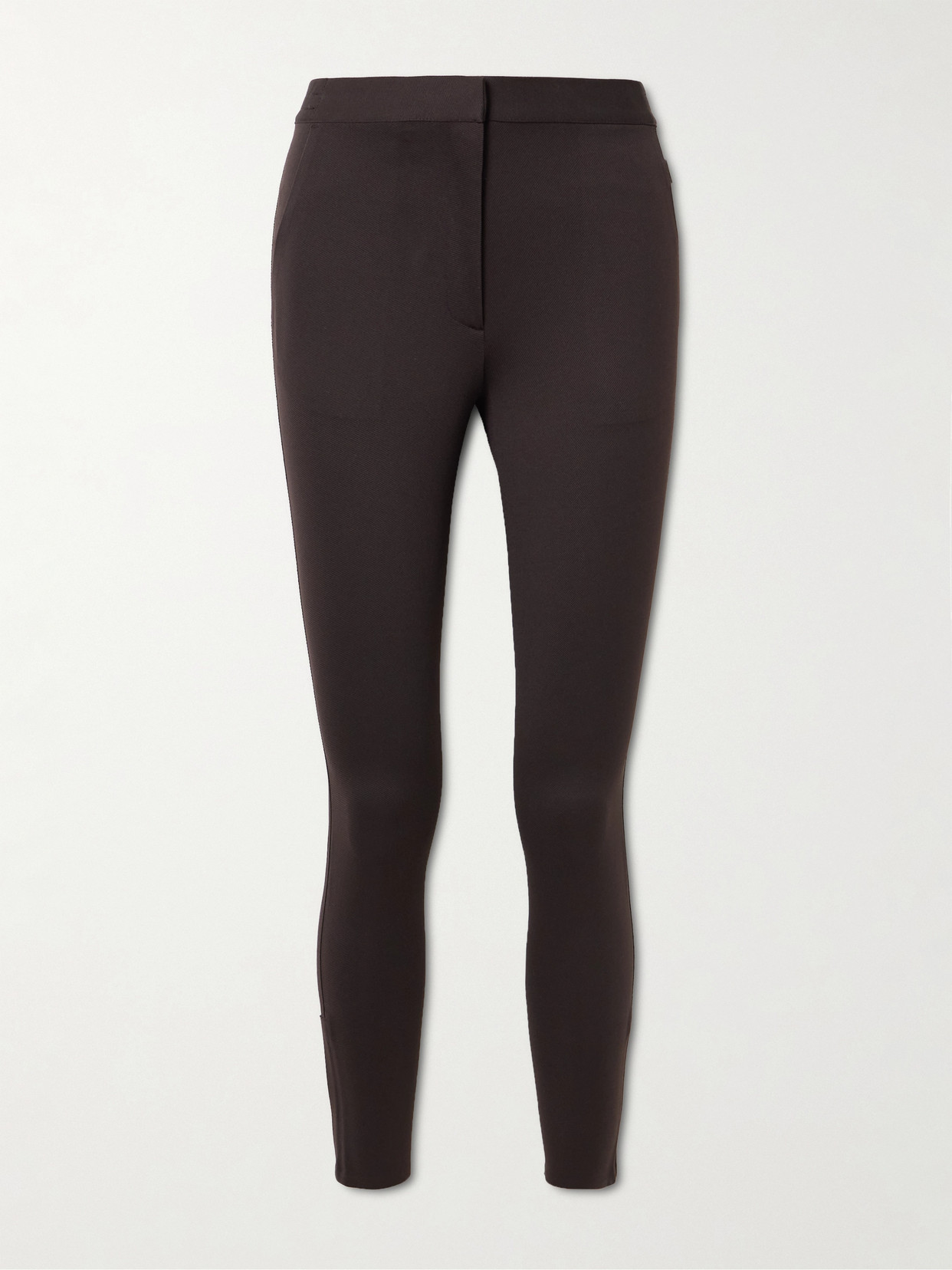 Purdey Stretch-twill Leggings In Brown