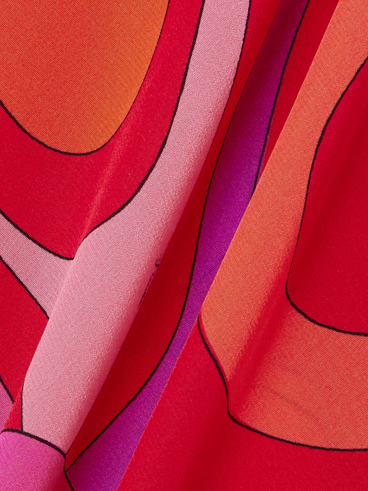 Pucci Marmo Printed Silk Crepe De Chine Maxi Dress In Red