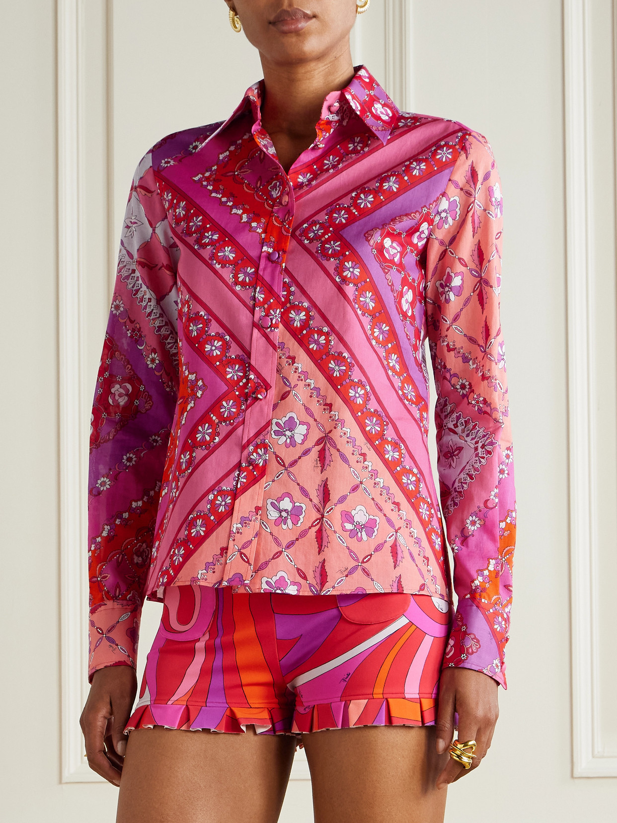 Pucci Printed Cotton-muslin Shirt