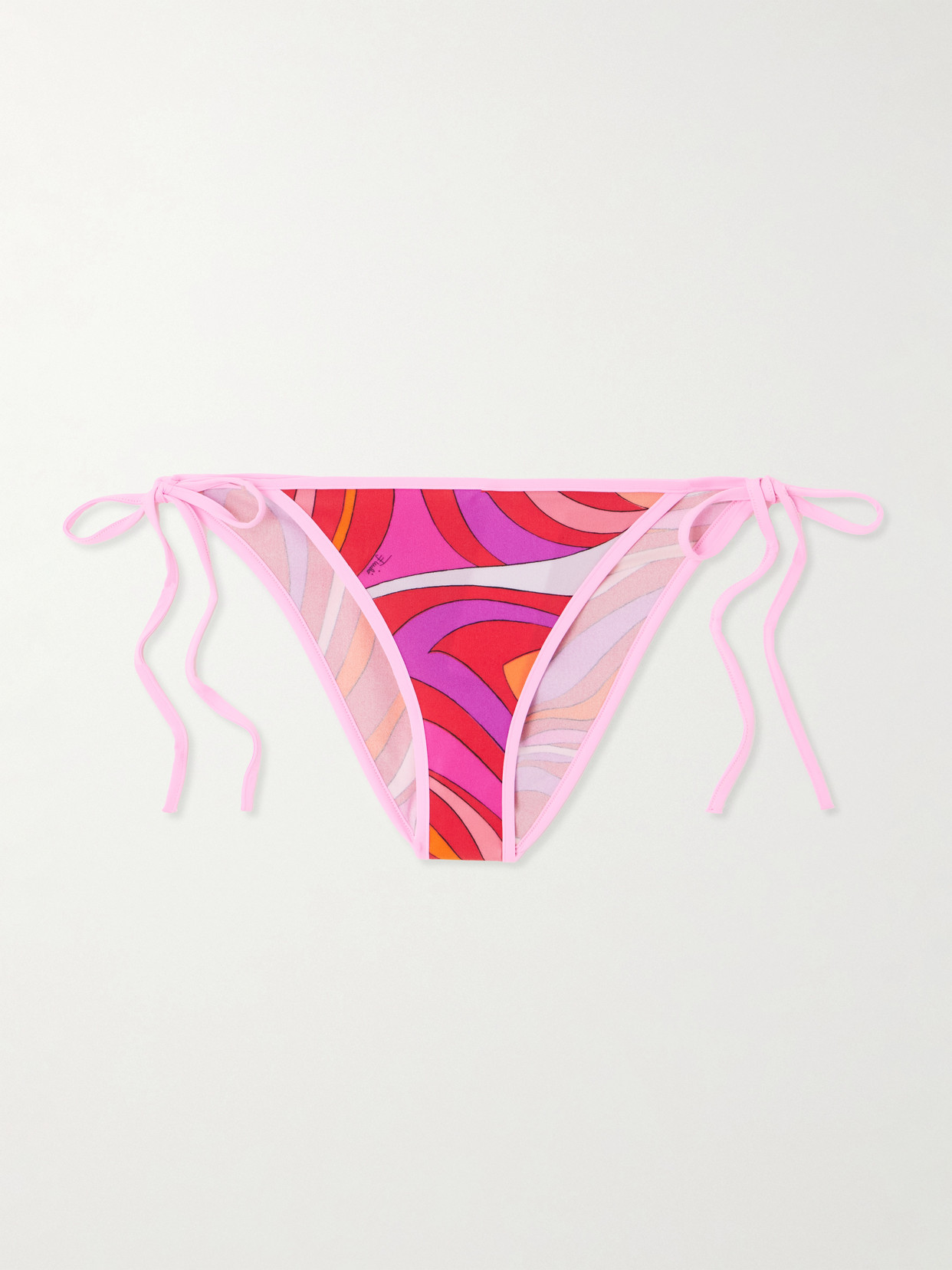 Pucci Marmo Printed Bikini Briefs In Pink