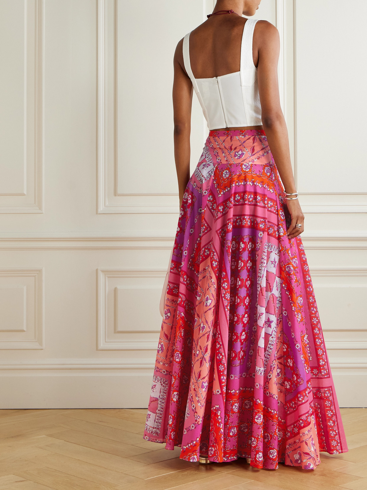 Pucci Printed Cotton-muslin Maxi Skirt