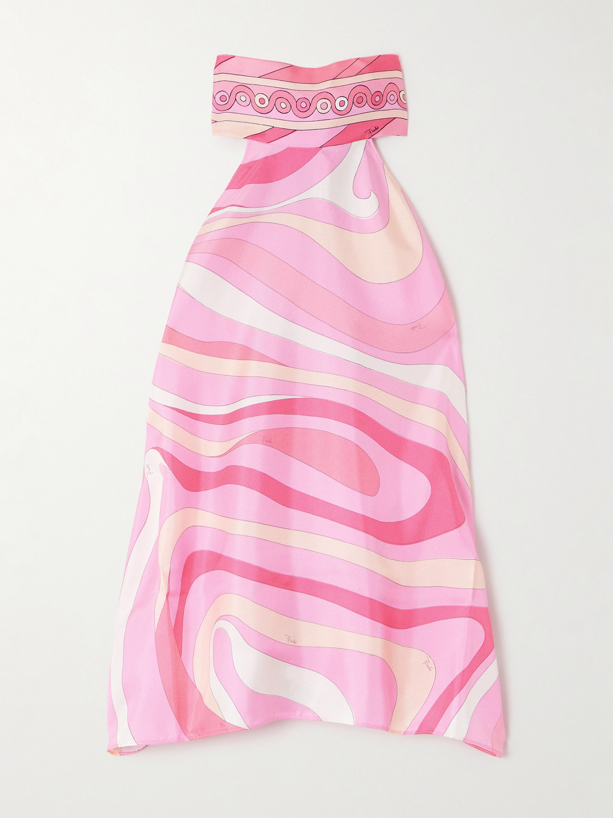 Pucci Marmo Printed Silk-twill Halterneck Top