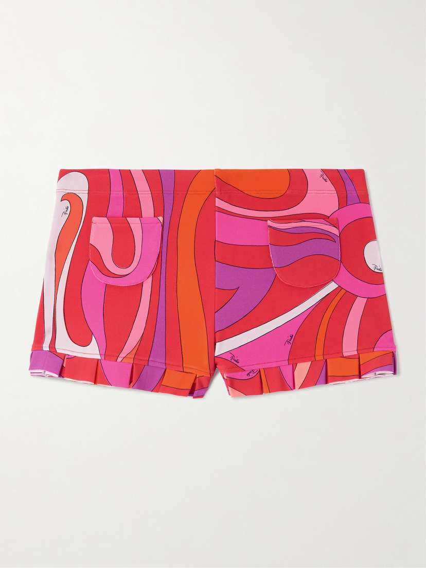 PUCCI Ruffled Printed Jersey Shorts
