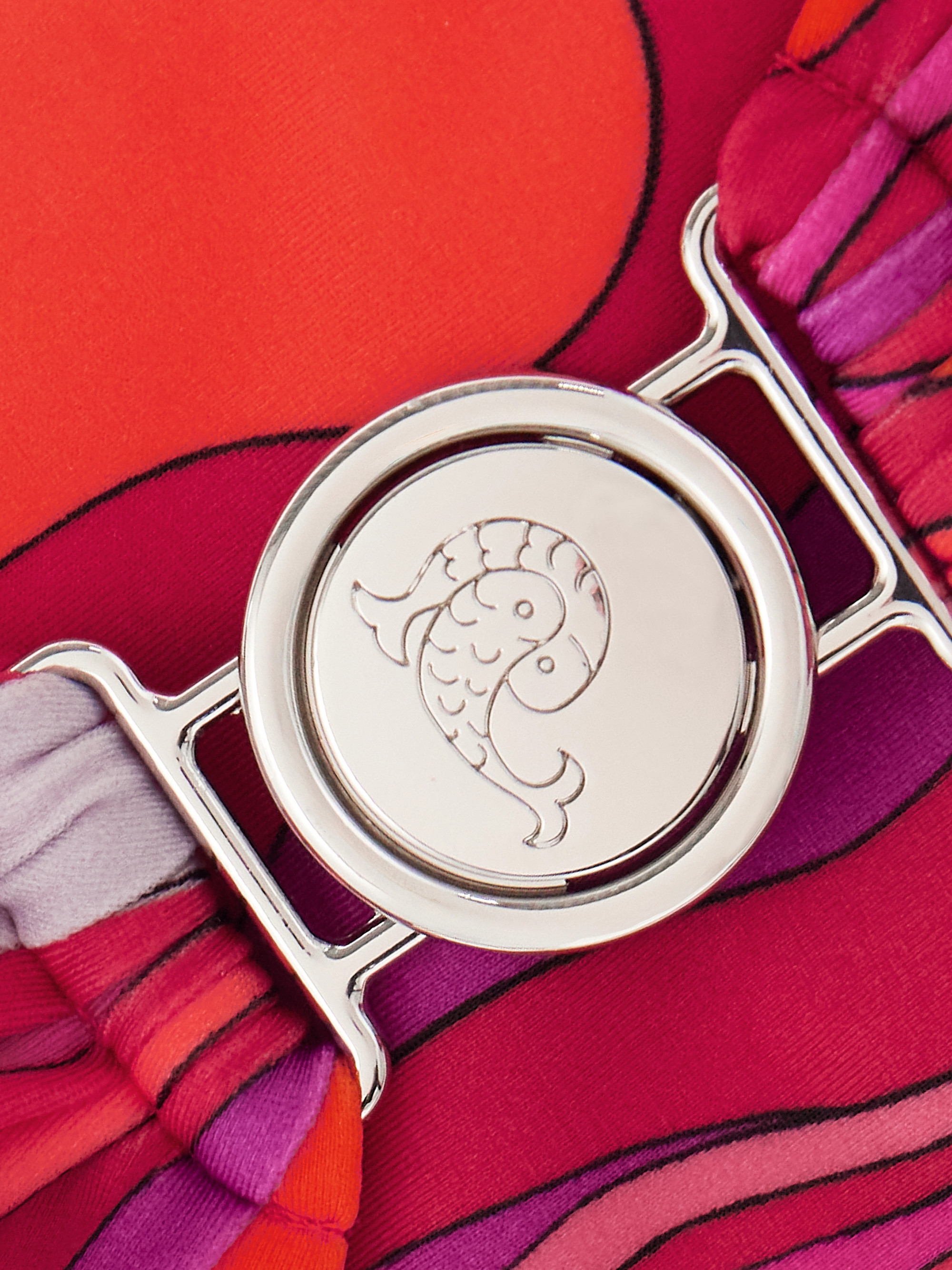 Pucci Printed bandeau bikini top