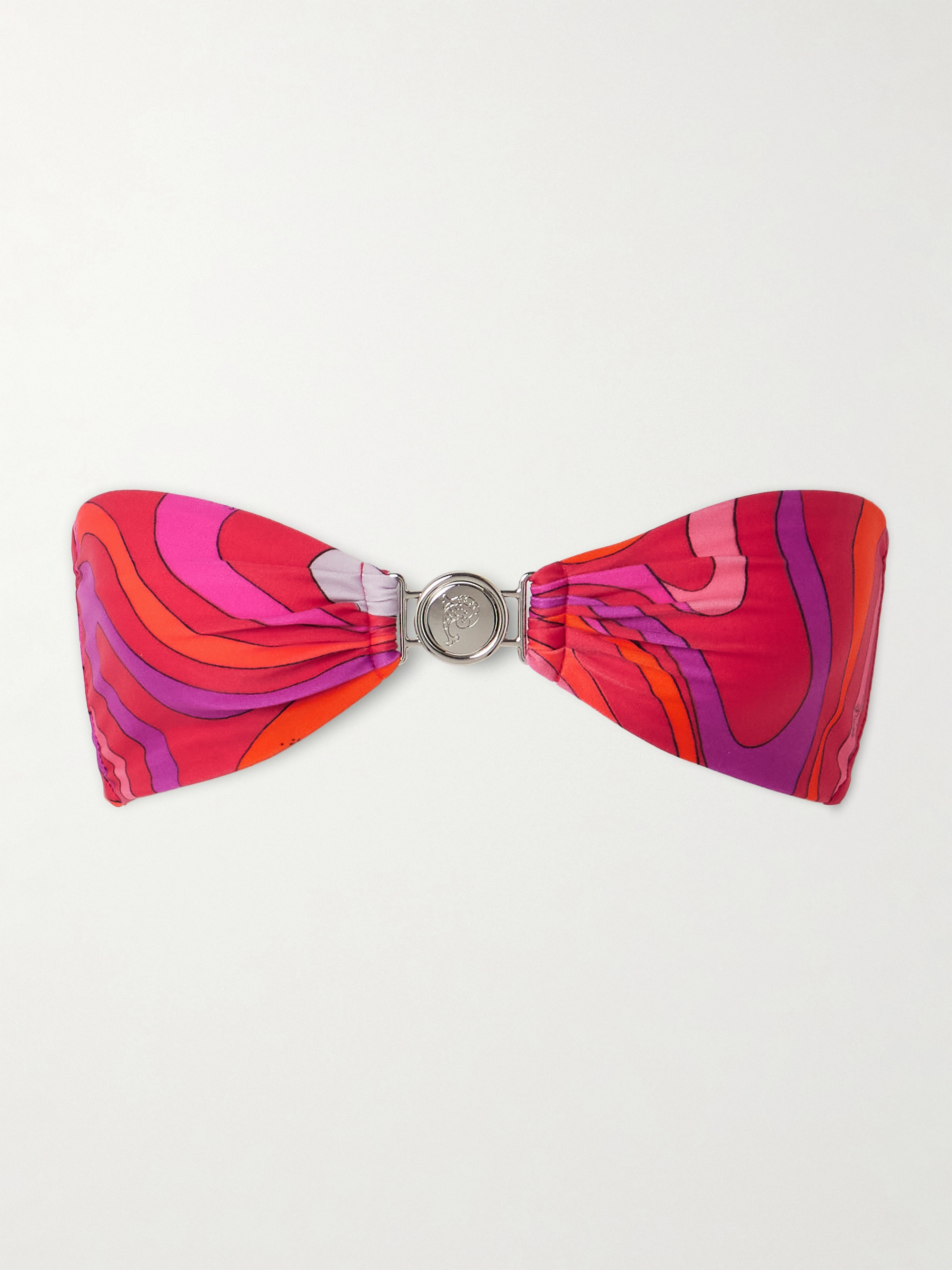 Pucci Printed bandeau bikini top