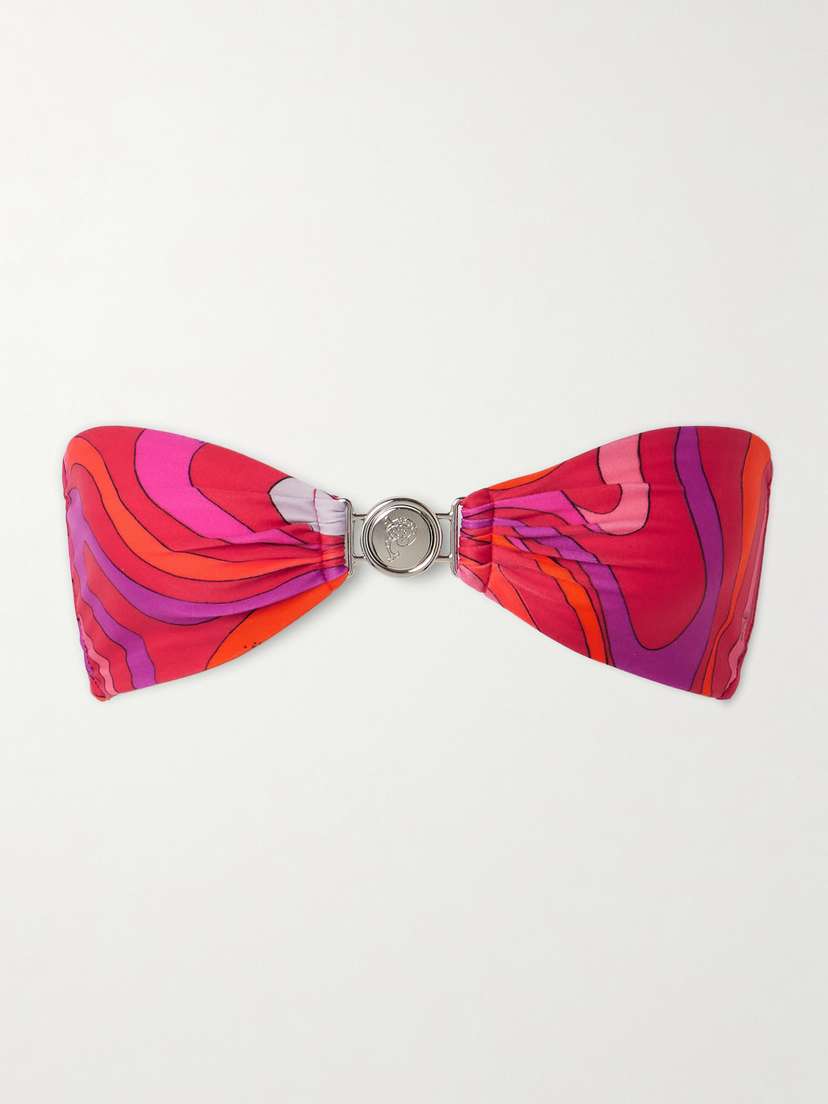PUCCI Printed Bandeau Bikini Top