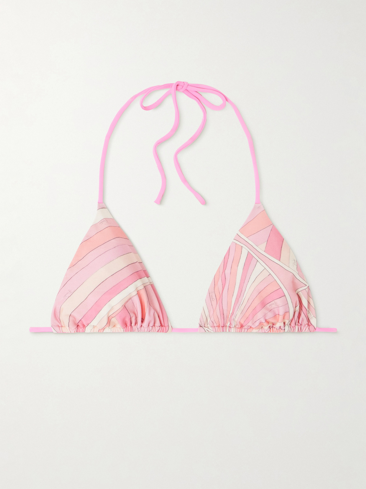 Pucci Printed Triangle Halterneck Bikini Top