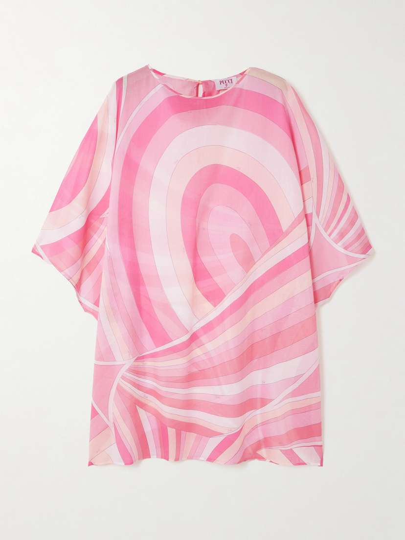 PUCCI Printed Cotton-voile Mini Dress