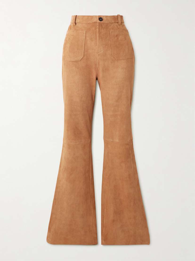 STOULS Laurent Suede Flared Pants