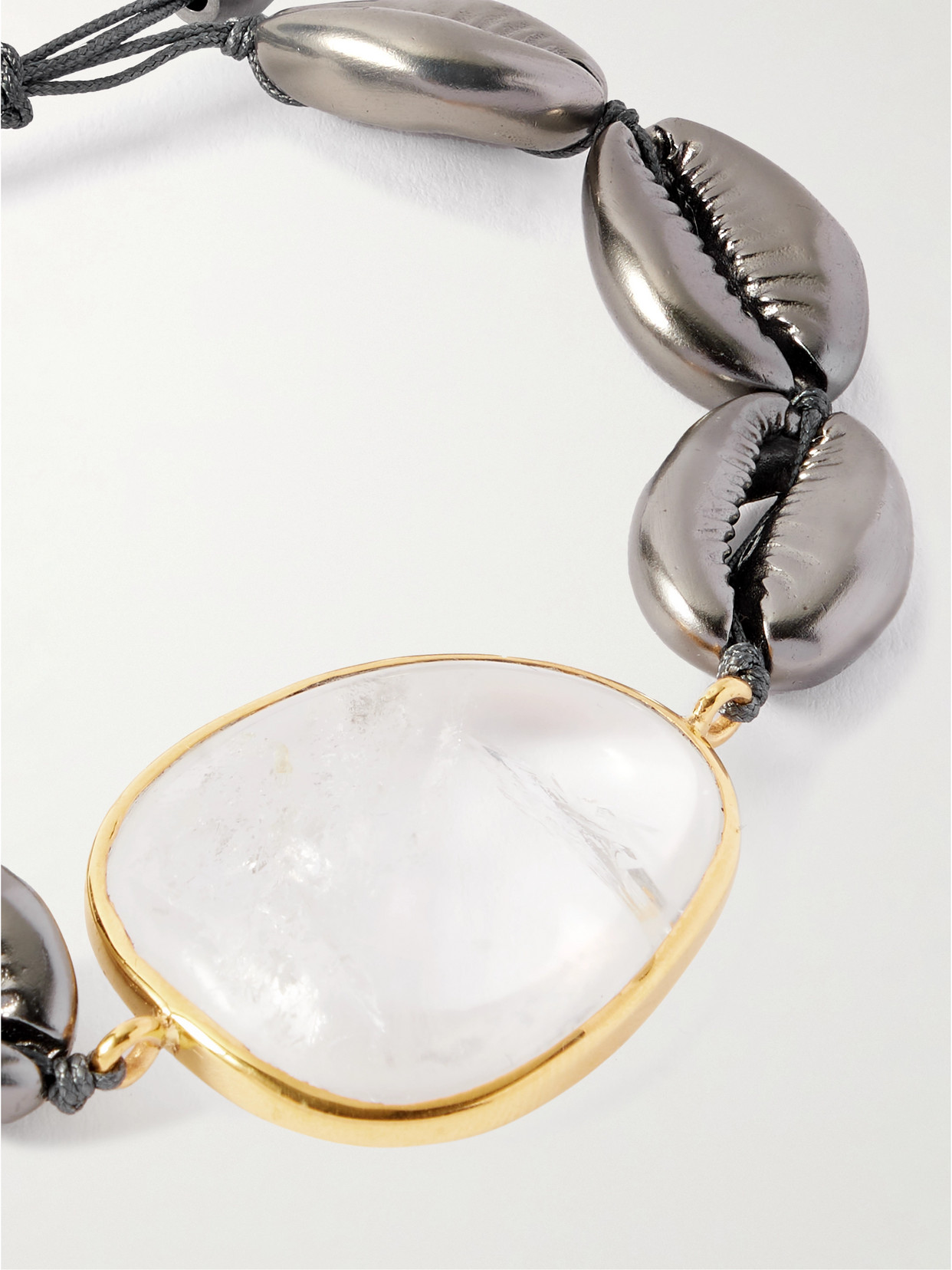 Tohum Concha Gold-plated, Crystal And Shell Bracelet