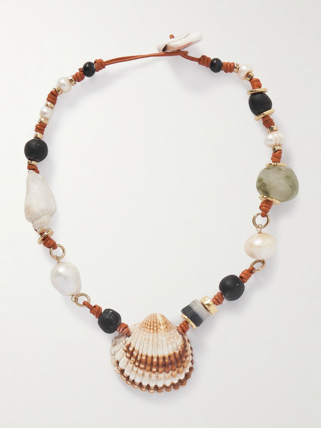 Tohum Samsara Beaded Shell Necklace