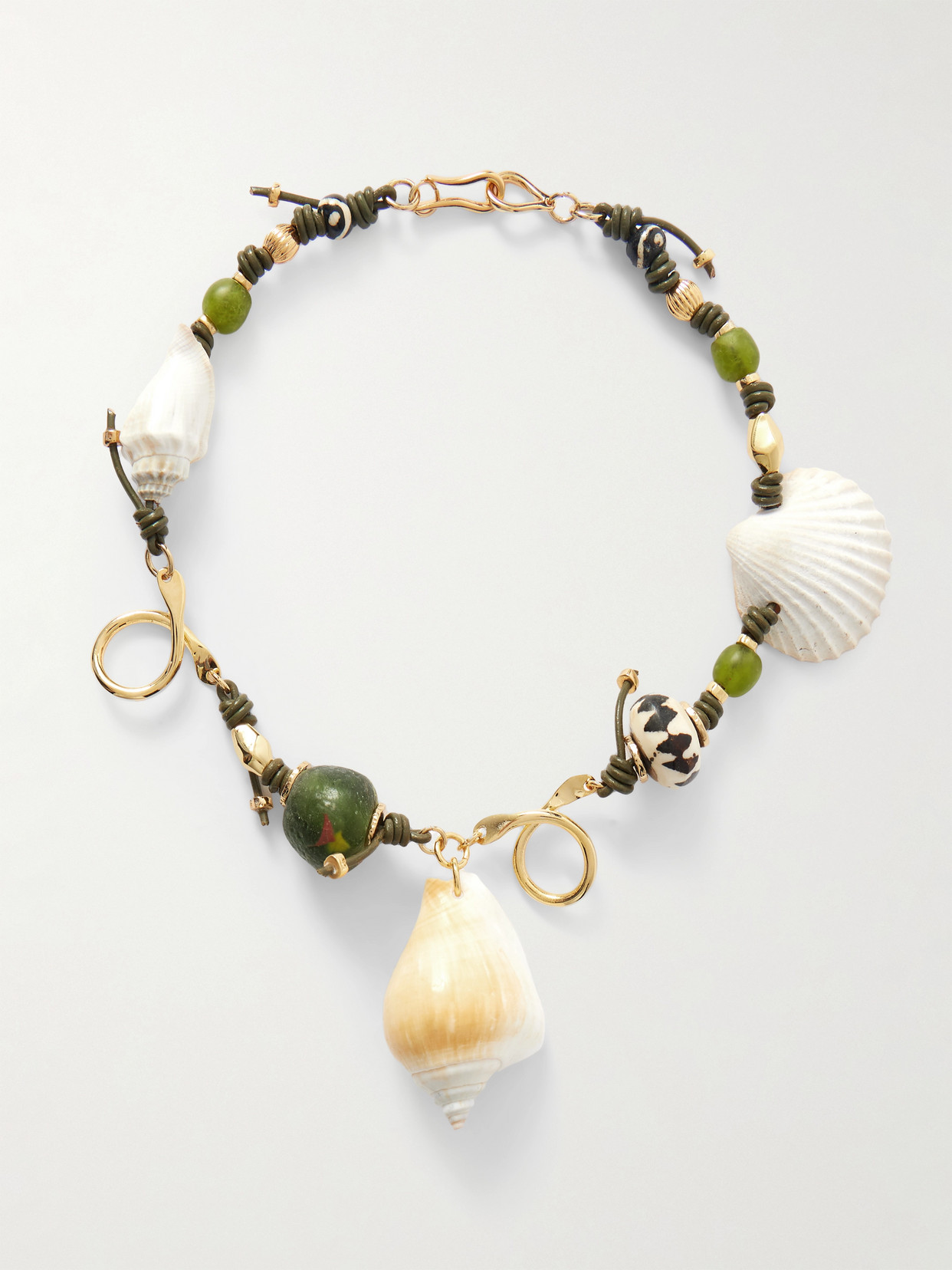 Tohum Samsara Gold-plated, Shell And Stone Necklace