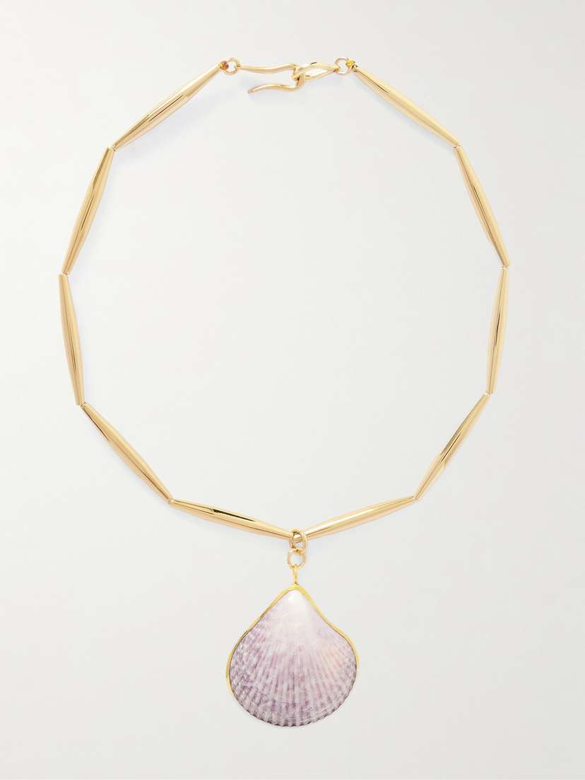 TOHUM Lumia Theia Gold-plated And Shell Necklace