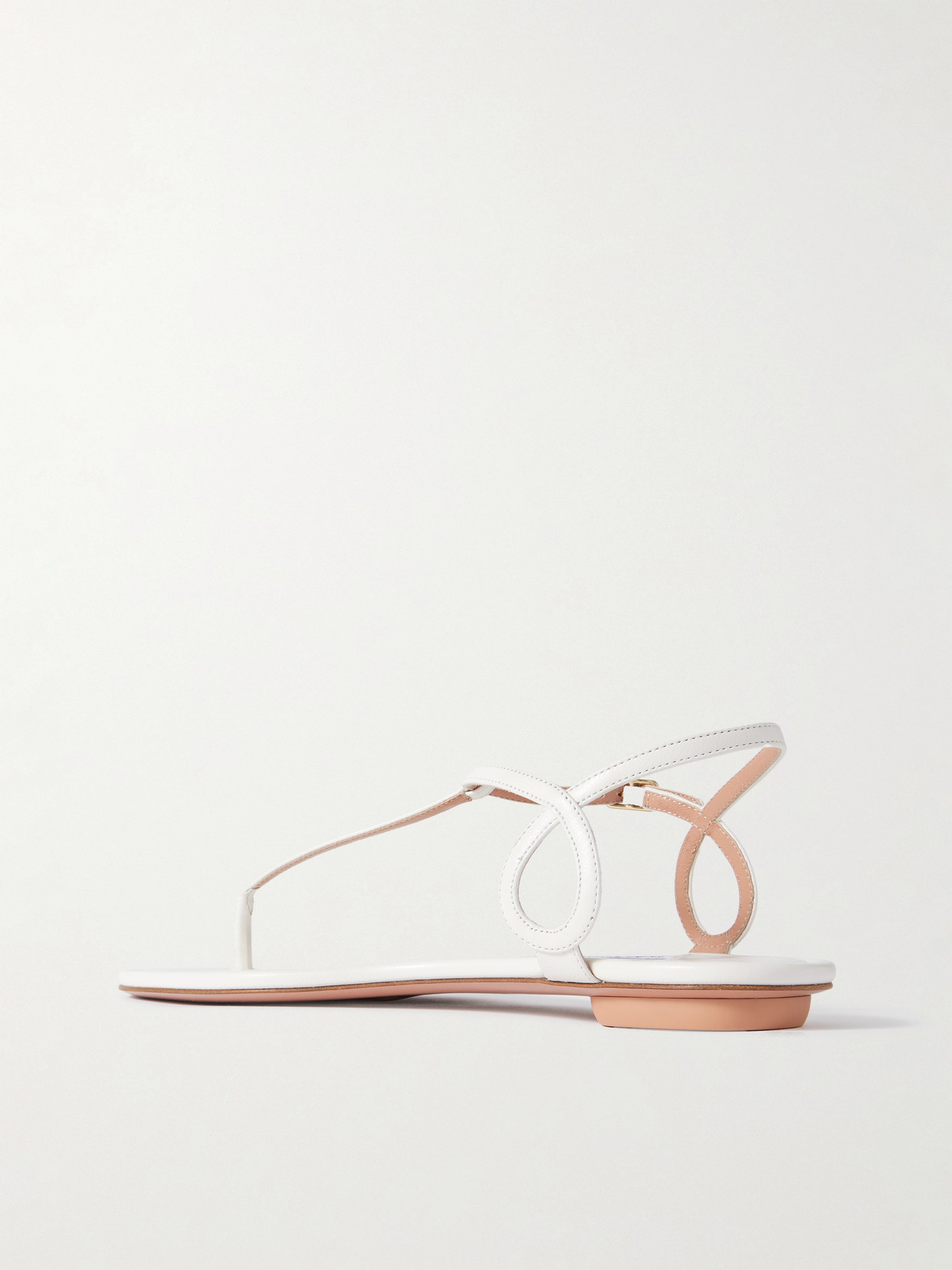 AQUAZZURA ALMOST BARE LEATHER SANDALS