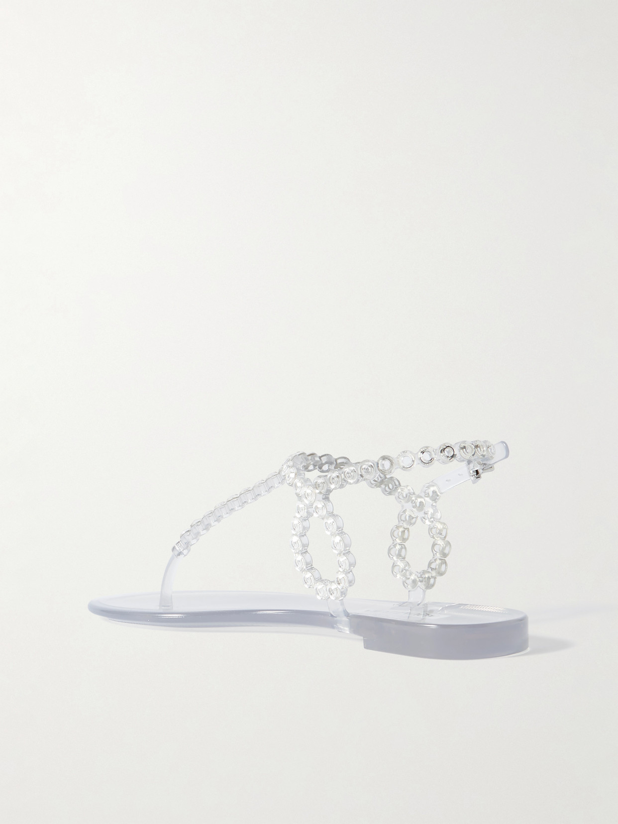 Almost Bare Crystal-Embellished Pvc Sandals
