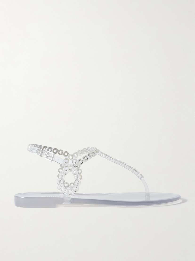 Aquazzura Almost Bare Crystal-embellished Pvc Sandals