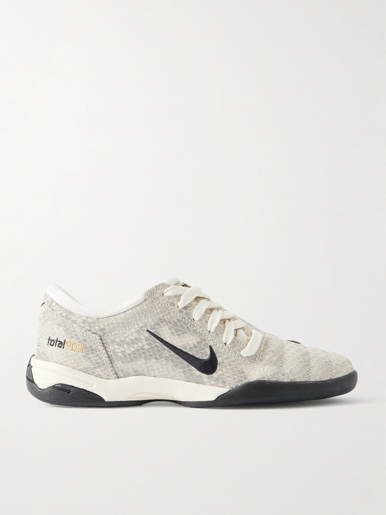 Nike T90 Se Snake-effect Leather Sneakers In Neutral