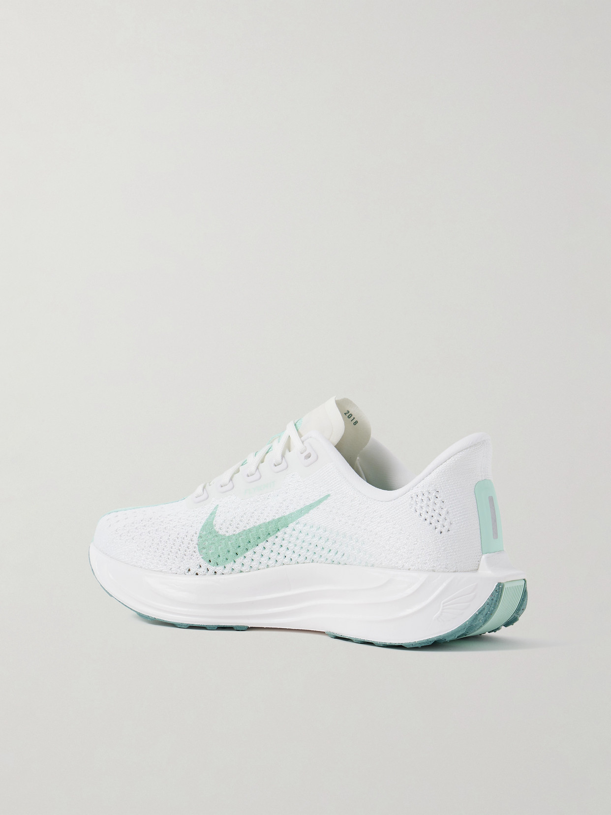 Nike Pegasus Plus Rubber-trimmed Flyknit Sneakers In Green