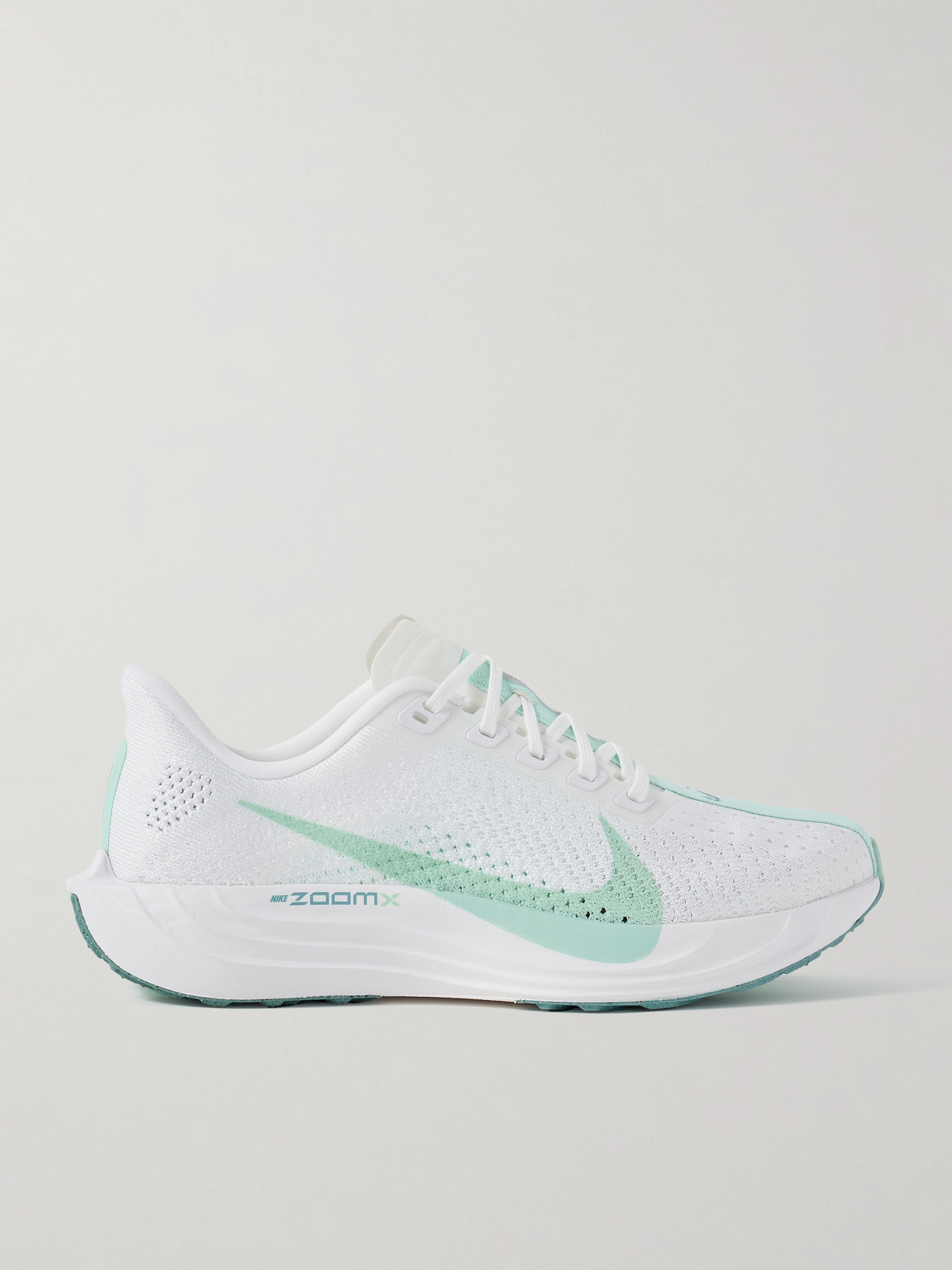 Nike Pegasus Plus Rubber-trimmed Flyknit Sneakers In Green