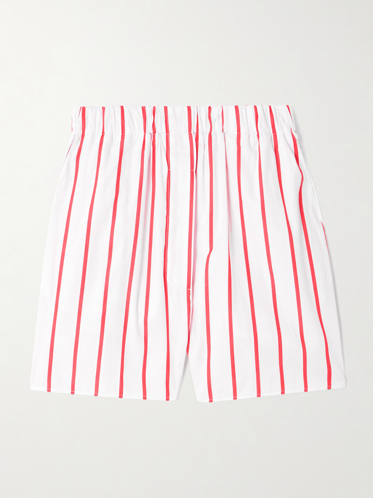 The Frankie Shop Lui Striped Cotton-poplin Shorts