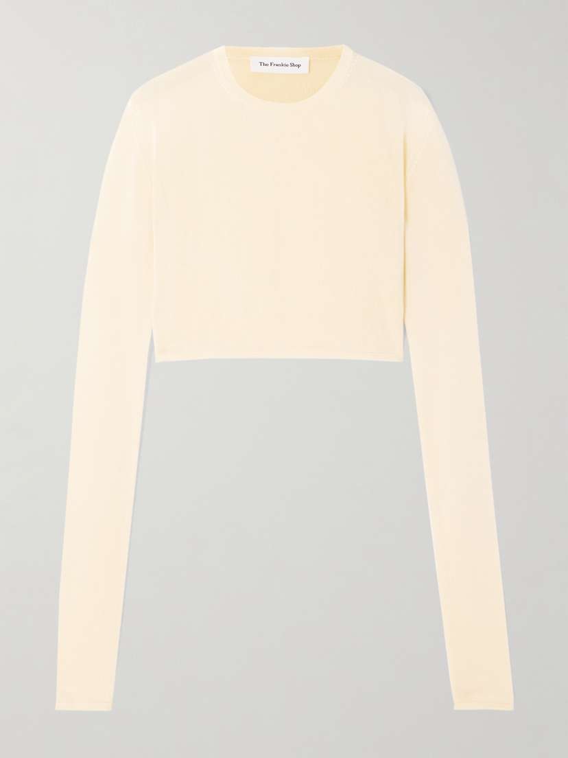 The Frankie Shop Kazel Cropped Knitted Top