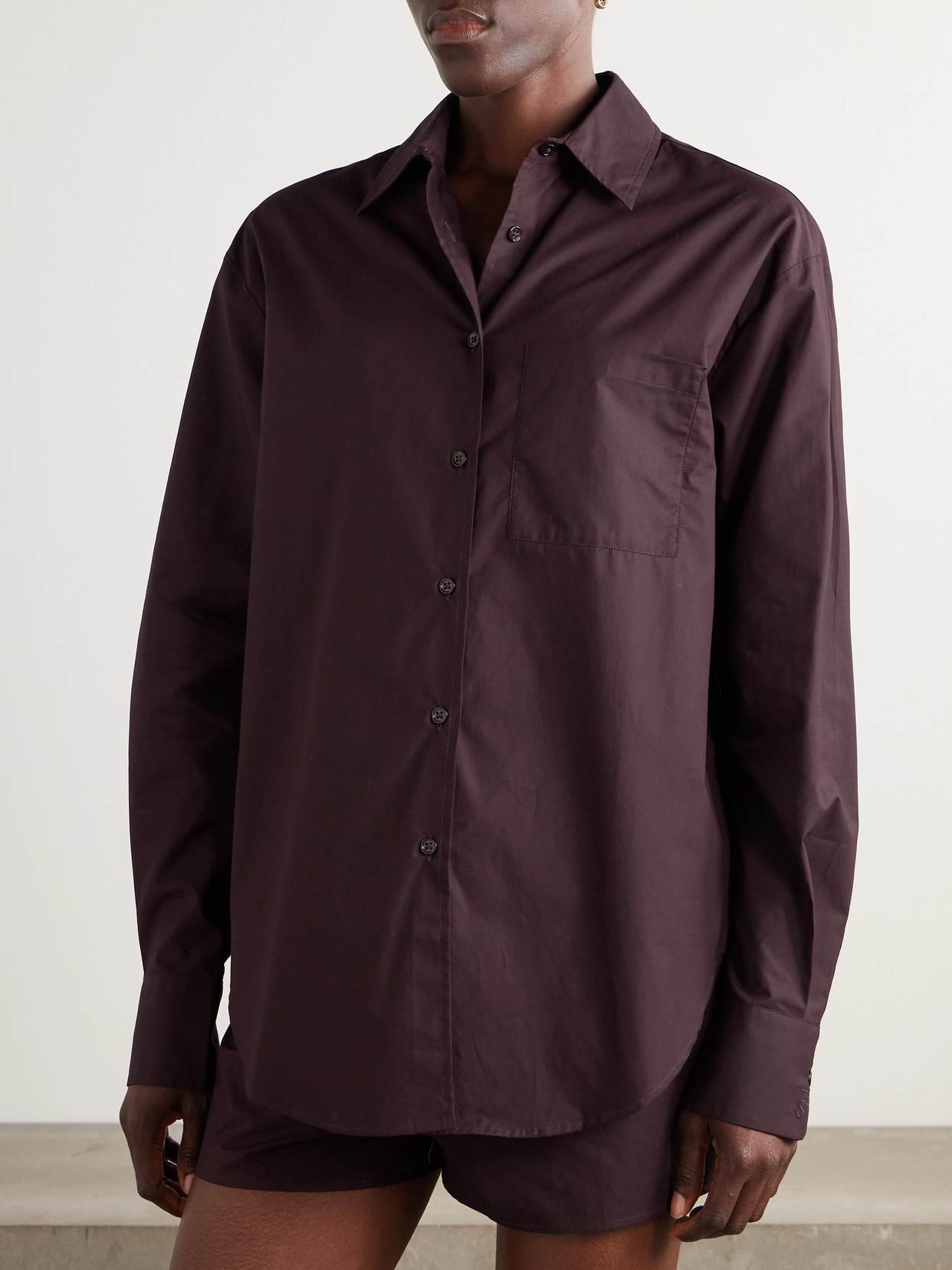 The Frankie Shop Lui Organic Cotton-poplin Shirt