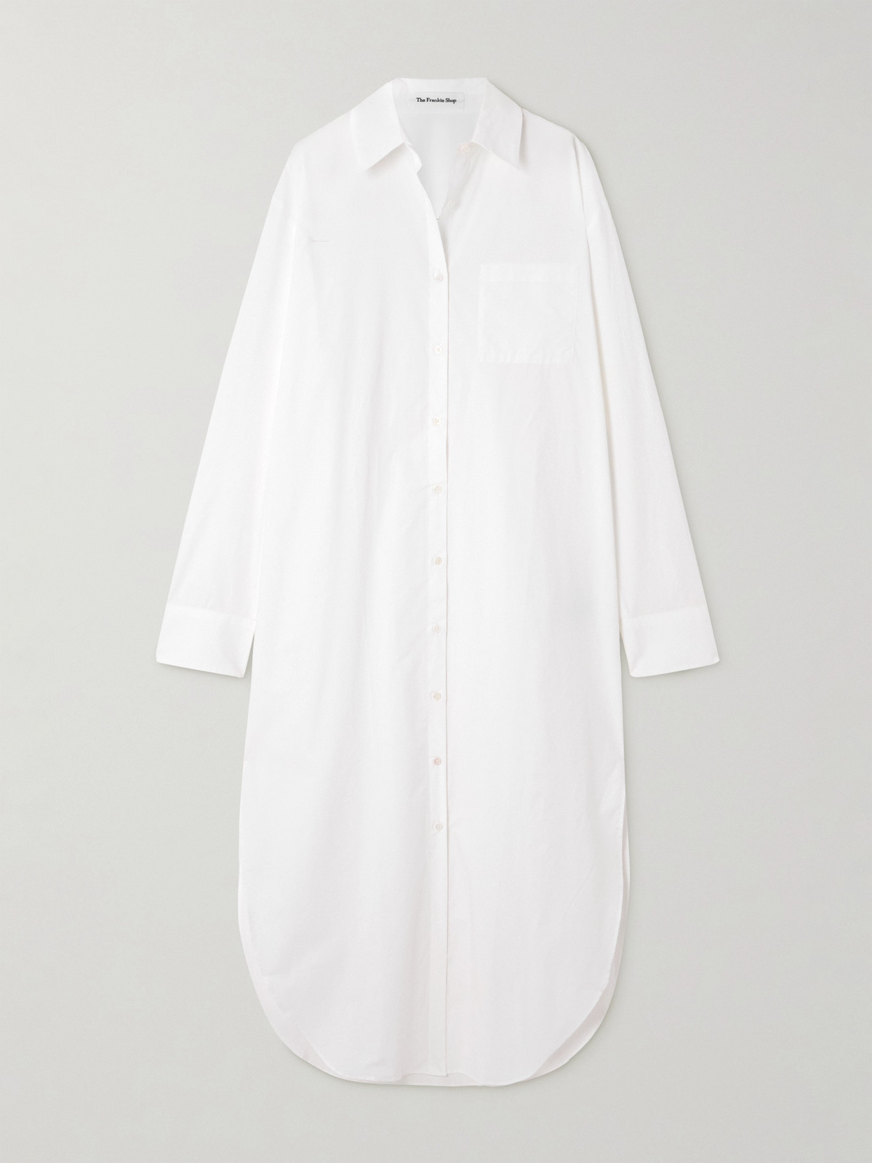 The Frankie Shop Helena Cotton-poplin Maxi Shirt Dress