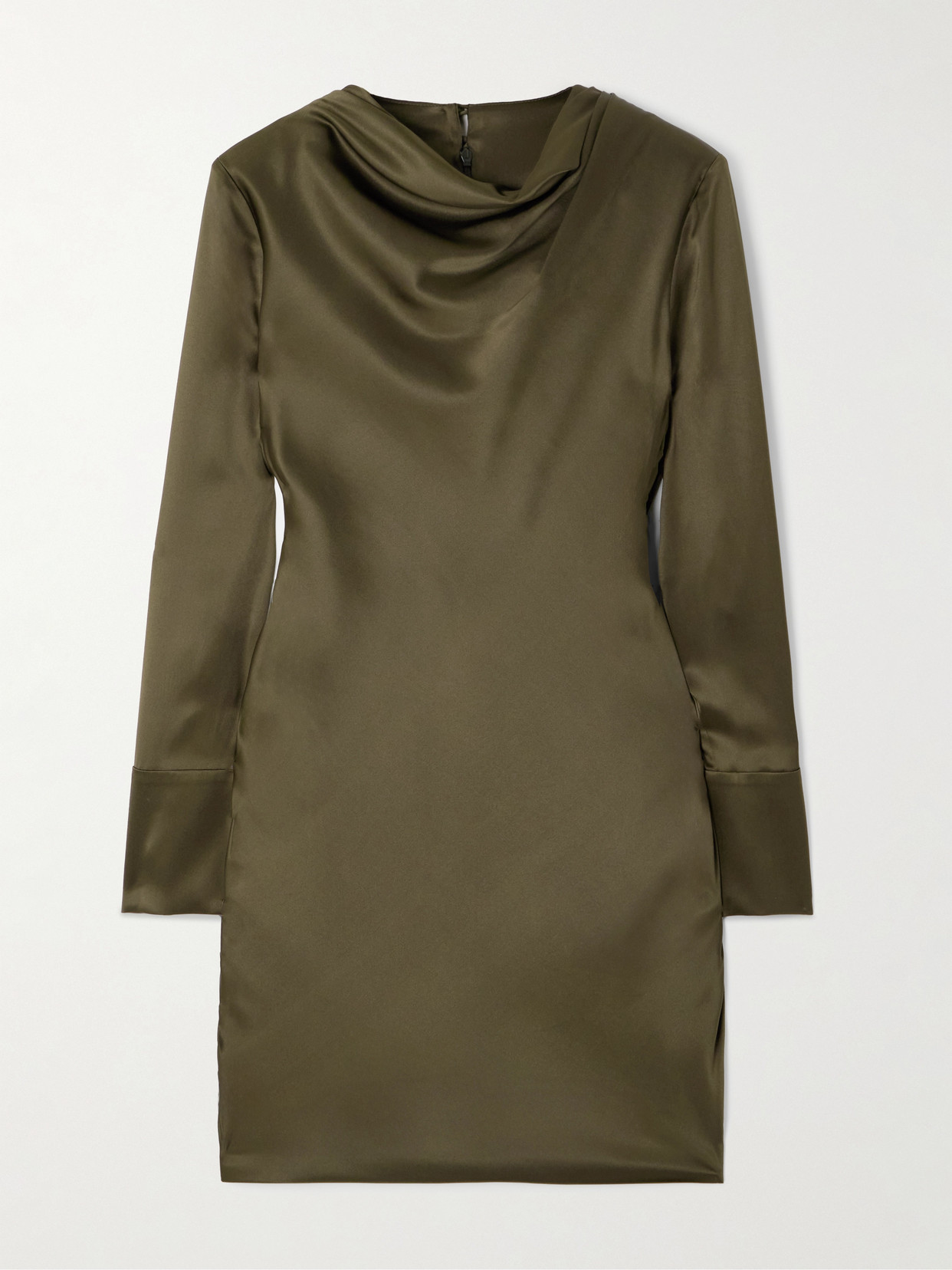 Veronica De Piante Amal Draped Stretch-silk Satin Mini Dress