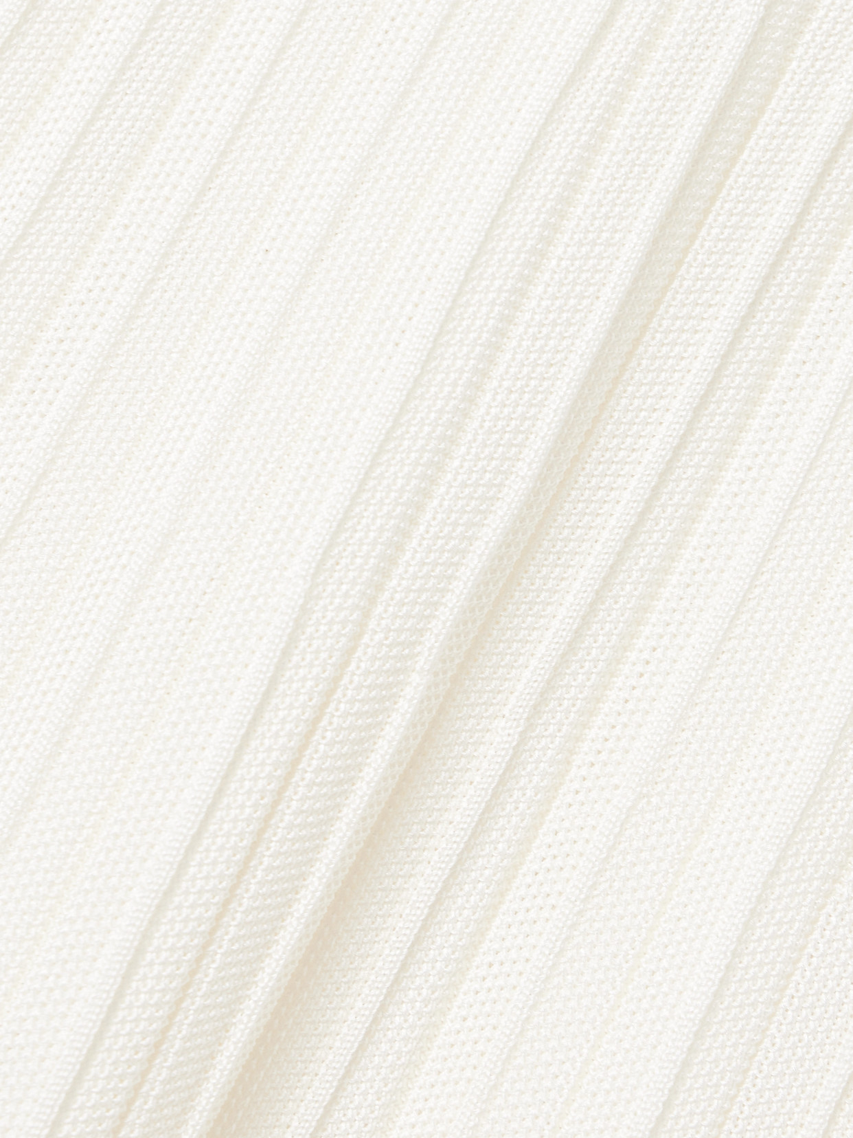 Veronica De Piante Zeta Ribbed-knit Silk Midi Dress In White