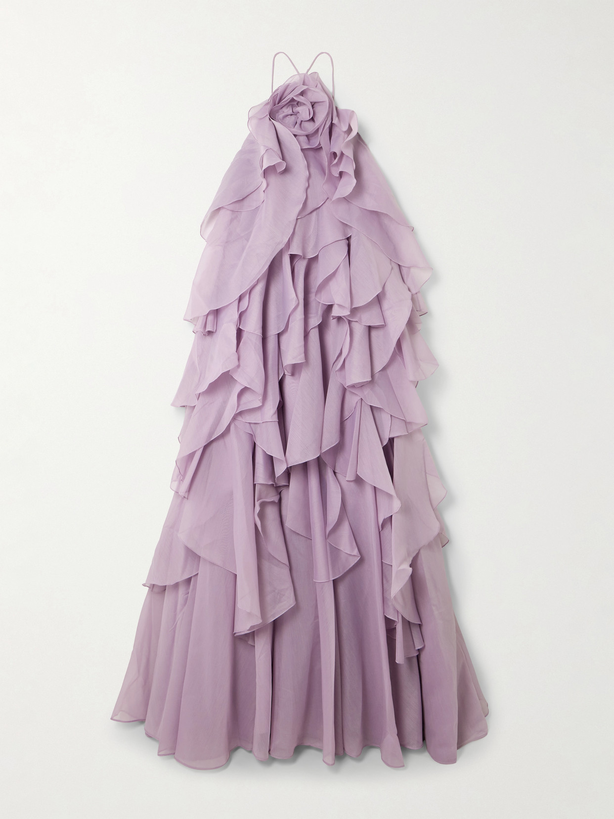 Aje Pandorea Appliquéd Ruffled Organza Gown