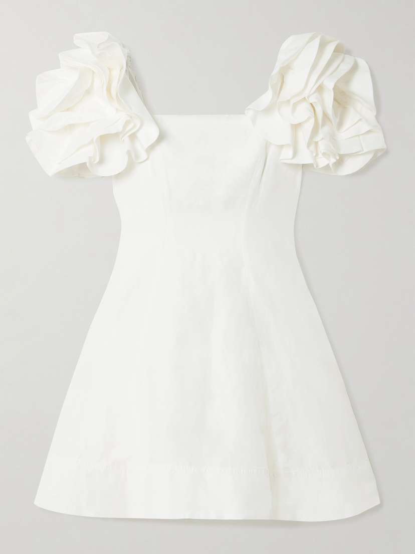 Aje Twyla Ruffled Poplin Mini Dress