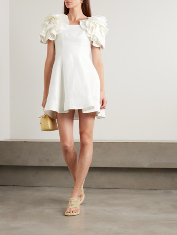 Aje Twyla ruffled poplin mini dress