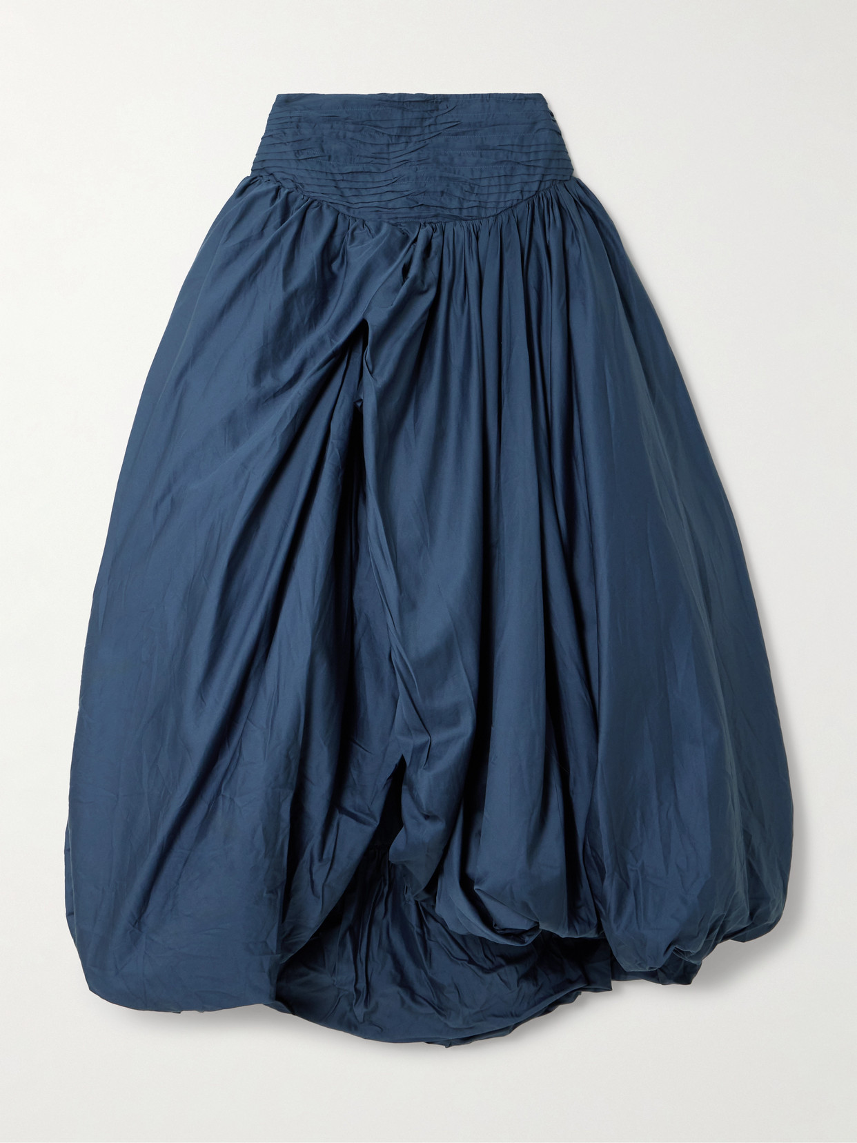 Aje Violette Ruched Gathered Cotton Maxi Skirt