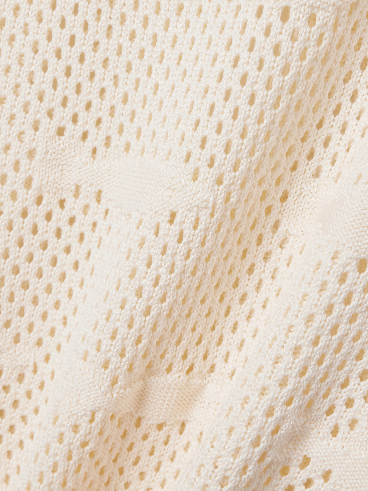 Staud Rio Crocheted Cotton Mini Dress In Neutral