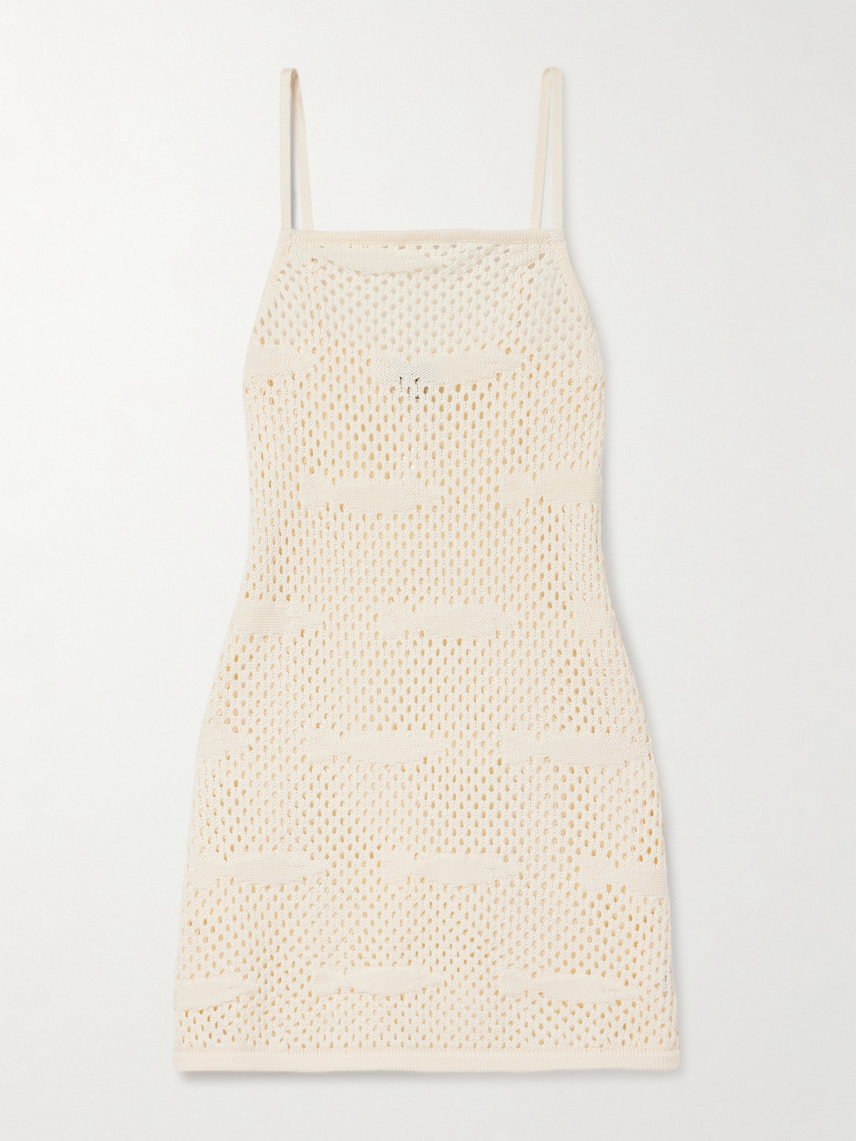 Staud Rio Crocheted Cotton Mini Dress