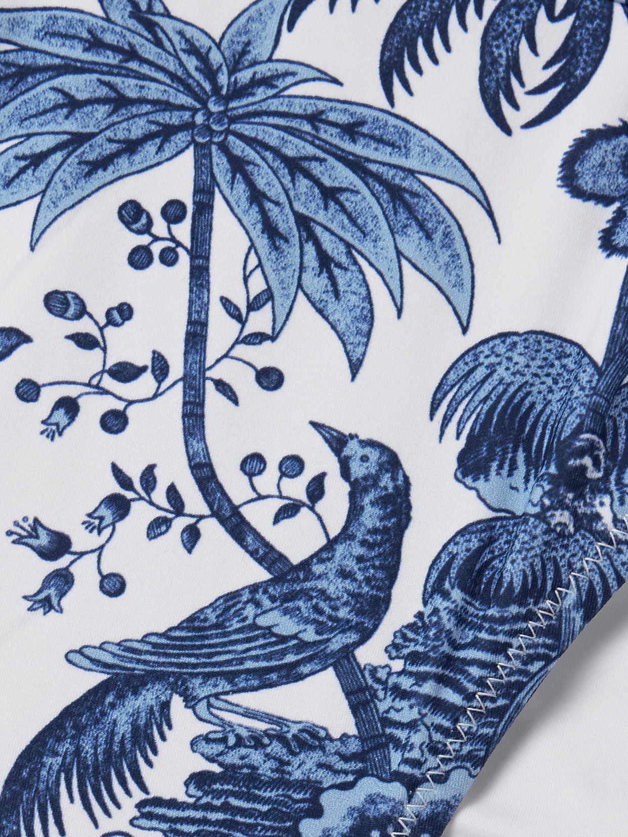 Staud Corsage Printed Recycled Bikini Briefs In Blue