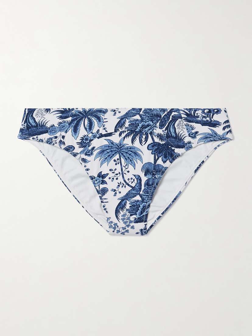 Staud Corsage Printed Recycled Bikini Briefs